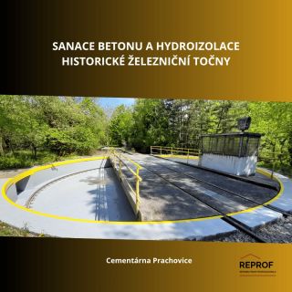 Použité materiály: Hygrosmart Building-F (cementová opravná hmota, hrubé výspravy betonu, pevnost R3) Aquasmart-DUR...