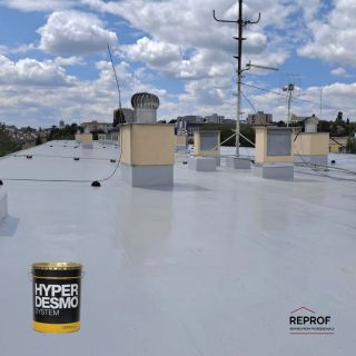 Renovace staré PVC folie nátěrovým systémem HYPERDESMO na bytovém domě v Praze 😍 Jednoduchá aplikace, vysoká pružnost,...