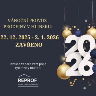 Krásné Vánoce Vám přeje tým firmy REPROF. Těšíme se na spolupráci v příštím roce 👏